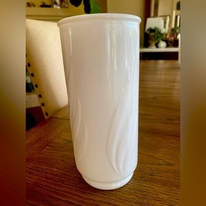 Vintage milk glass vase.